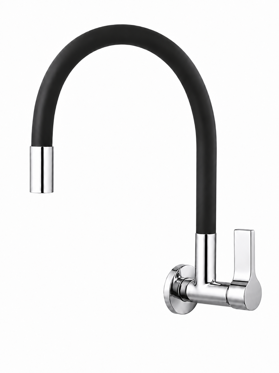 Elemento Torneira de Parede para Cozinha Preto Fosco